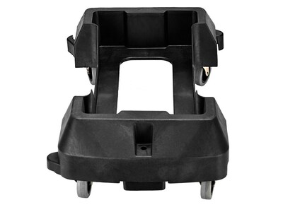 Alpine Industries Rectangular Trash Can Dolly, 200 lb. Weight Capacity, Black, 2/Pack (ALP477-DOLLY-2PK)