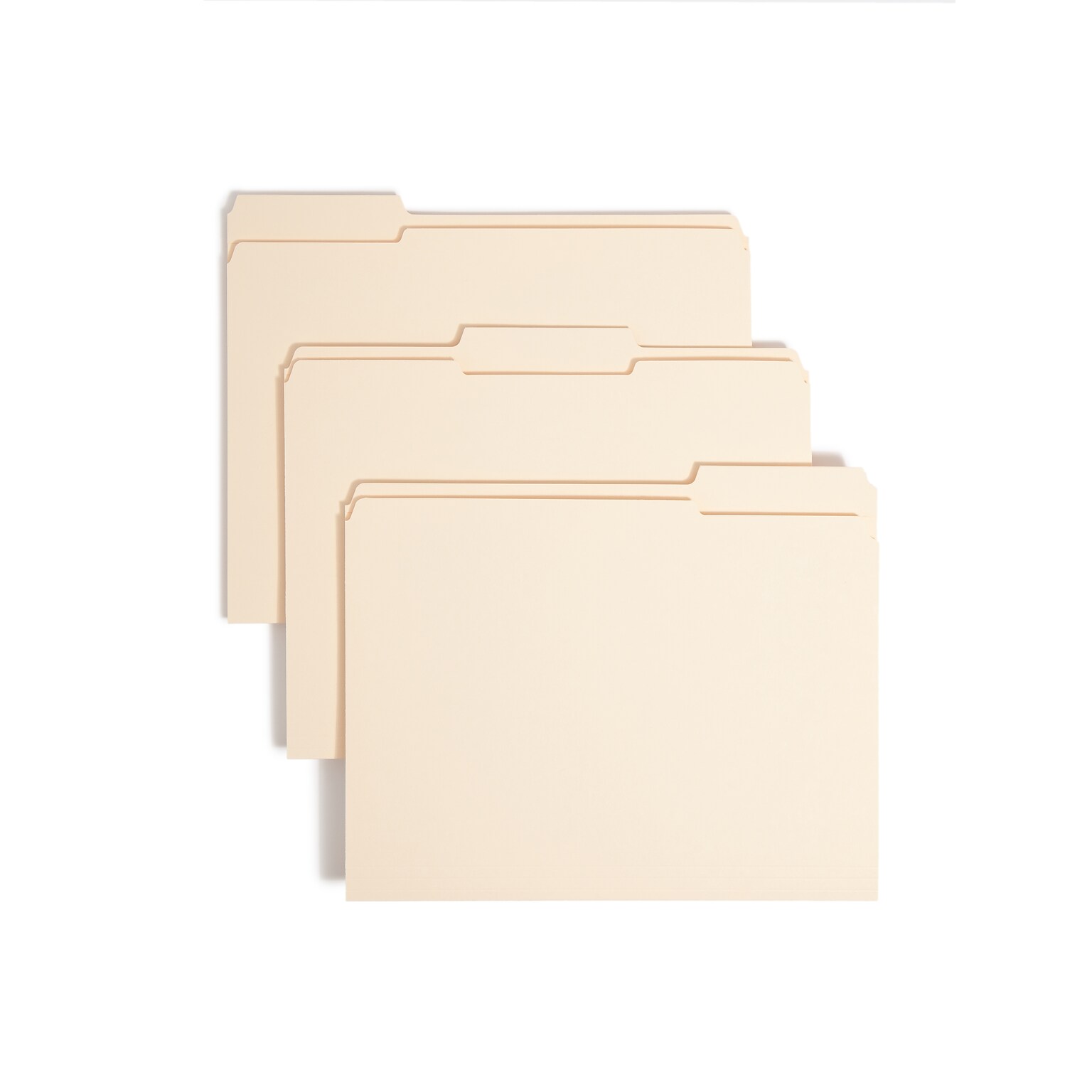 Smead Reinforced File Folder, 3 Tab, Letter Size, Manila, 100/Box (10434)