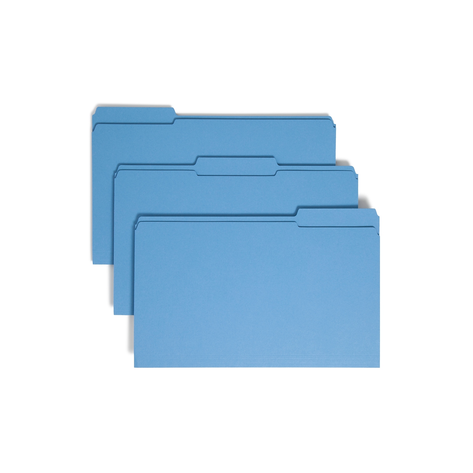 Smead File Folder, Reinforced 1/3-Cut Tab, Legal Size, Blue, 100 per Box (17034)