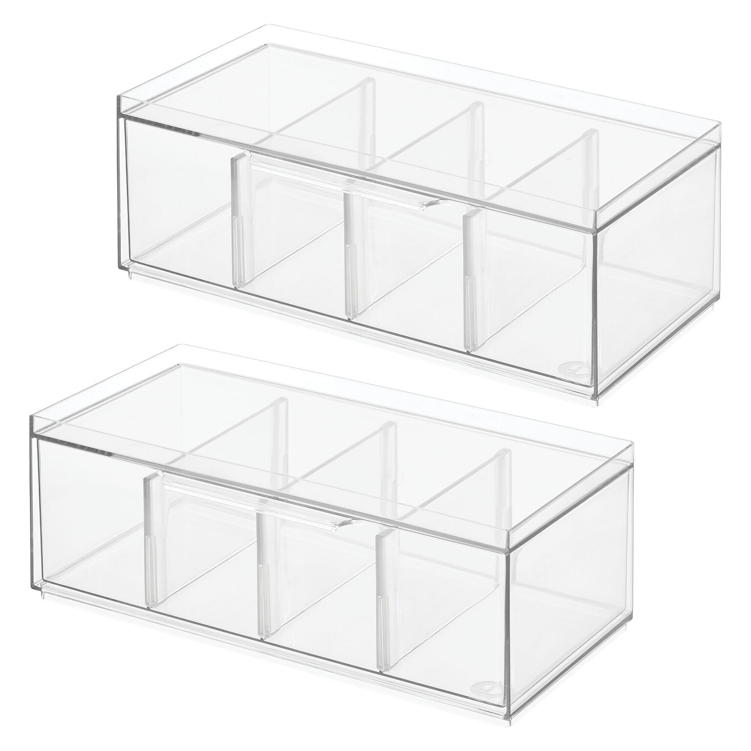 iDESIGN Tea Drawers, Clear, 2/Set (27946M2)