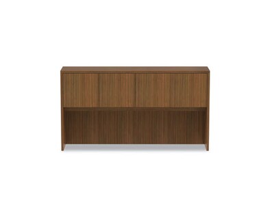 Alera Valencia Series Hutch, 3-Comp, 64.75w x 15d x 35.38h, Modern Walnut