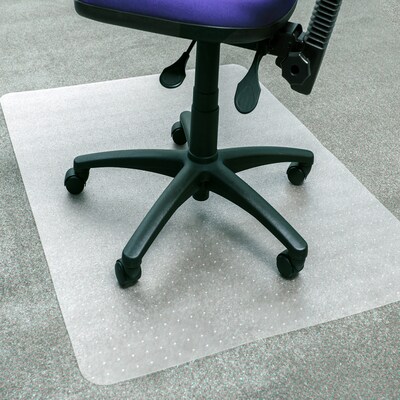 Floortex Advantagemat Plus APET Low/Standard Pile Carpet Chair Mat, Rectangular, 29" x 47", Clear (NCCMFLAG0001)