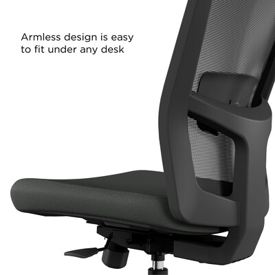 Union & Scale™ Workplace2.0™ 500 Series Armless Fabric Task Chair, Iron Ore (52263)