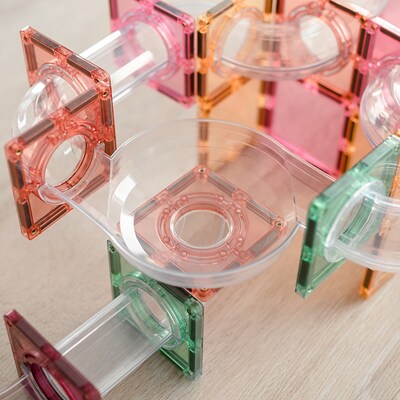 Connetix Magnetic Tiles Pastel Ball Run Expansion Pack, 80 Pieces (CNTP00080BR)