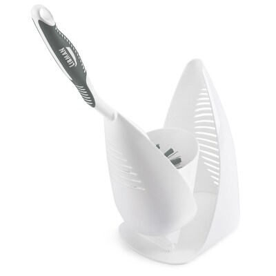 Libman Premium Angled Toilet Bowl Brush & Caddy, 4/Carton (1022)
