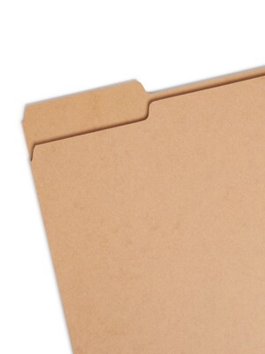 Smead File Folder, 1/3-Cut Tab, Letter Size, Kraft, 50/Box (10830)