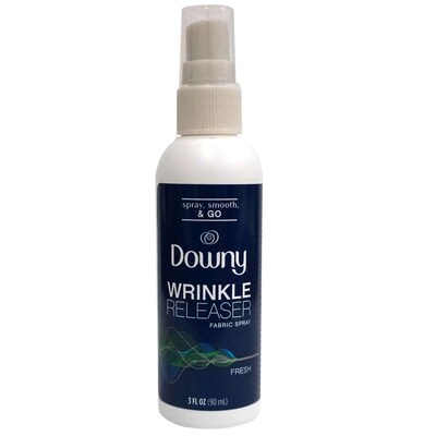Downy Wrinkle Releaser Spritzer, 3 oz Travel Size Bottle, 9 Bottles/Bag, 12 Bags/Carton