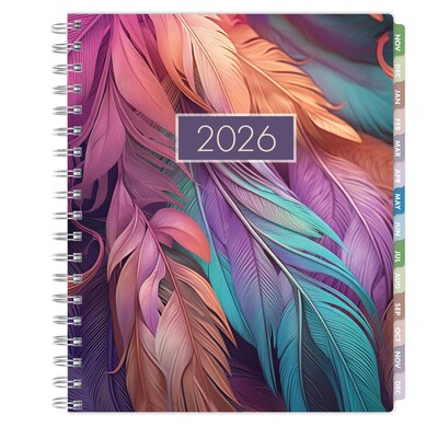 2026 Global Printed Products Essential Pro 7" x 9" Weekly & Monthly Planner, Paperboard Cover, Pastel Peacock (ESPRO-CY26-79-61)