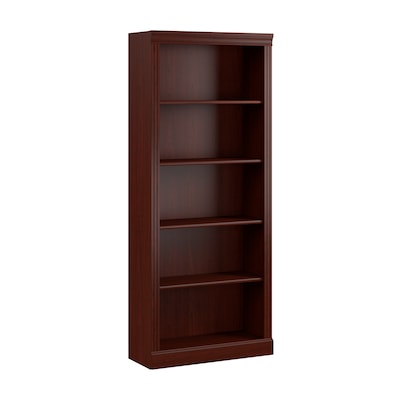 Bush Business Furniture Arlington 72H 5-Shelf Bookcase, Harvest Cherry (WC65515-03)