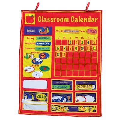 Get Ready Kids Classroom Calendar, Red/Yellow (MTB800)