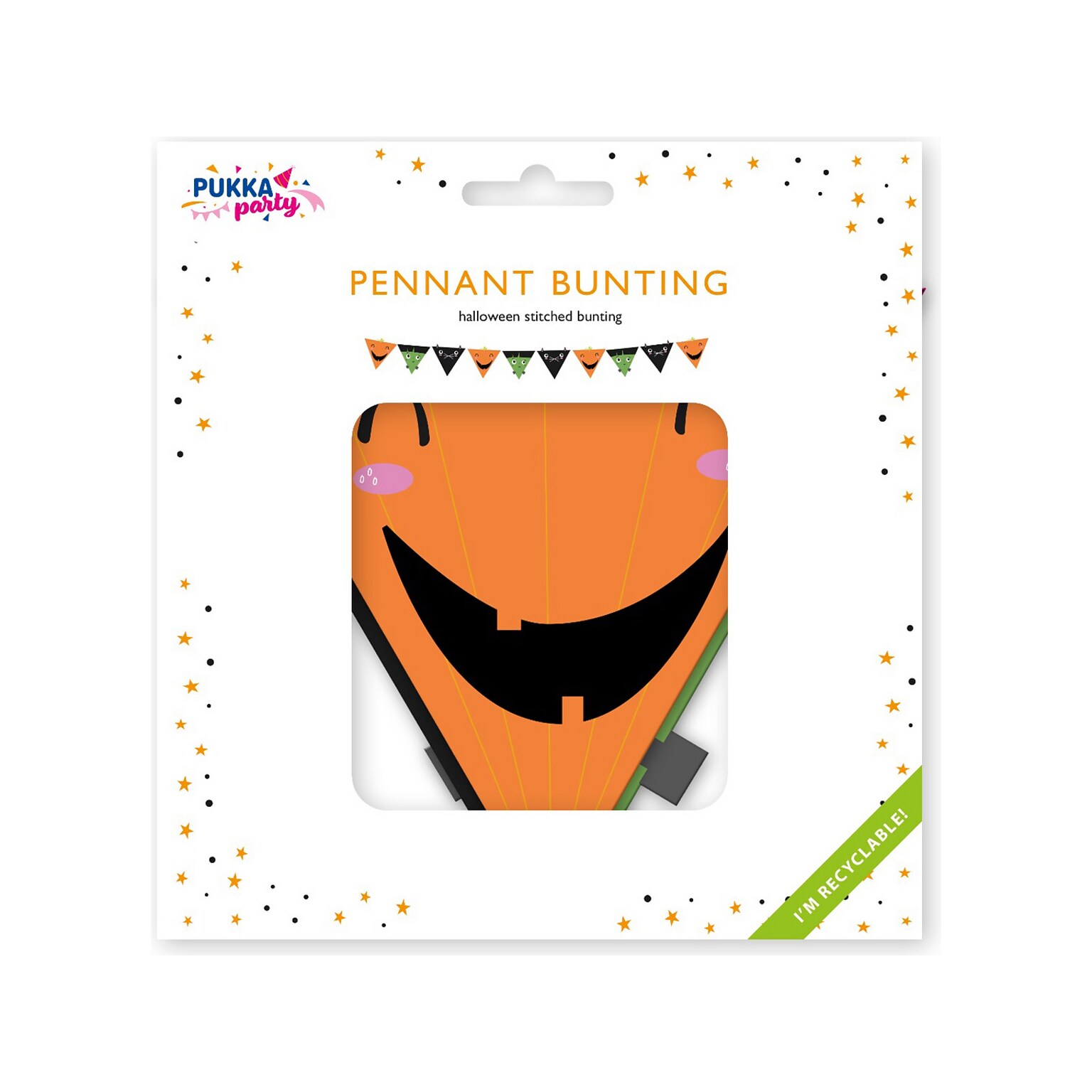 Pukka Party Halloween Pennant Bunting, Multicolor (PTY539)