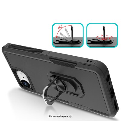 SaharaCase Raider Series Phone Case for iPhone 16e, Shock Absorbing, Scorpion Black (CP00816)