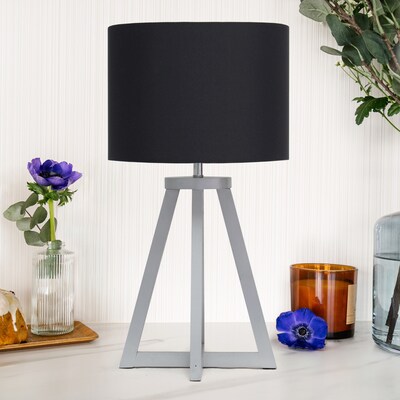 Creekwood Home 19" LED Table Lamp, Gray/Black (CWT-1001-GB)