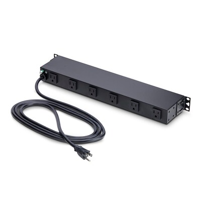 StarTech Rack PDU 120V Rack Power Distribution Unit, 12-Outlet, 1U Rack-Mount (1215B8H-RACK-PDU-RA)