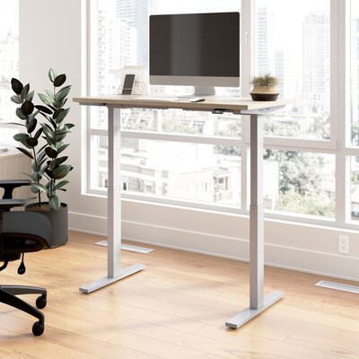 Bush Business Furniture Move 60 Series 48W Electric Adjustable Standing Desk, Natural Elm/Cool Gray