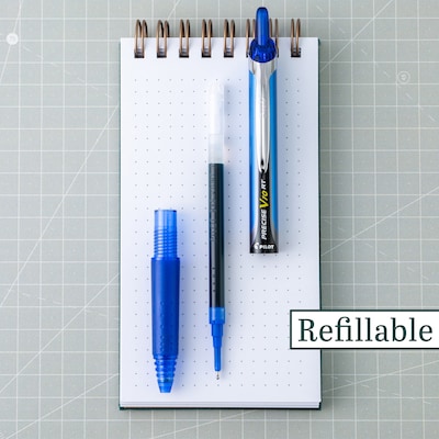 Pilot Precise V10 Retractable Rollerball Pens, Bold Point, 1.0mm, Blue Ink, Dozen  (PV1R-BLU)