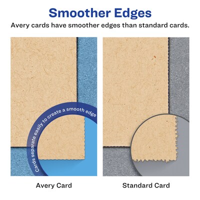 Avery Integrated Cards, 4" x 6", Matte Kraft Brown, 100/Box (95275)