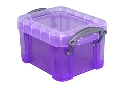 Really Useful Box 0.15 Quart Storage Container with Snap Lid, Plastic, Assorted Colors, Each (0.14 MIXED COLS)