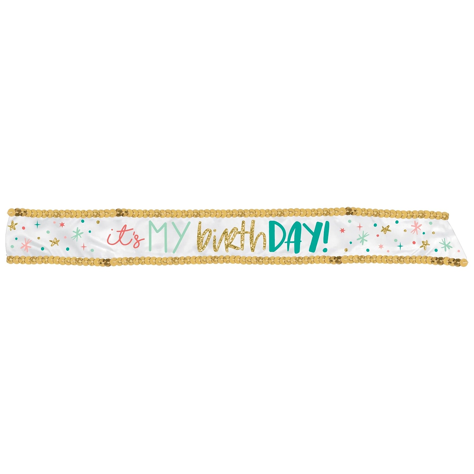 Party City Its My Birthday Sash, Multicolored (AM3400003-NS)