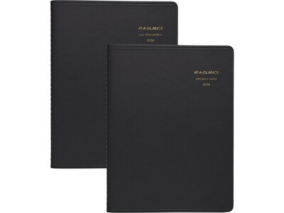 2024 AT-A-GLANCE 8.5 x 11 Daily 8-Person Appointment Book Set, Black (70-212-05-24)