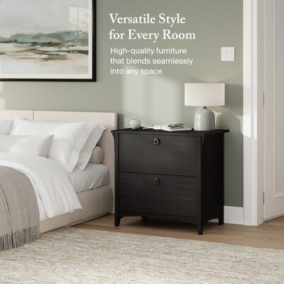 Bush Furniture Salinas Lateral File Cabinet, Vintage Black (SAF132VB-03)