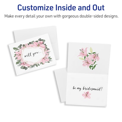 Avery Note Cards Matte General Use Notecards, White, 60/Box (05315)