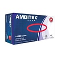 Ambitex V5201 Series Latex Free Clear Vinyl Gloves, Small, 100/Box (VSM5201)