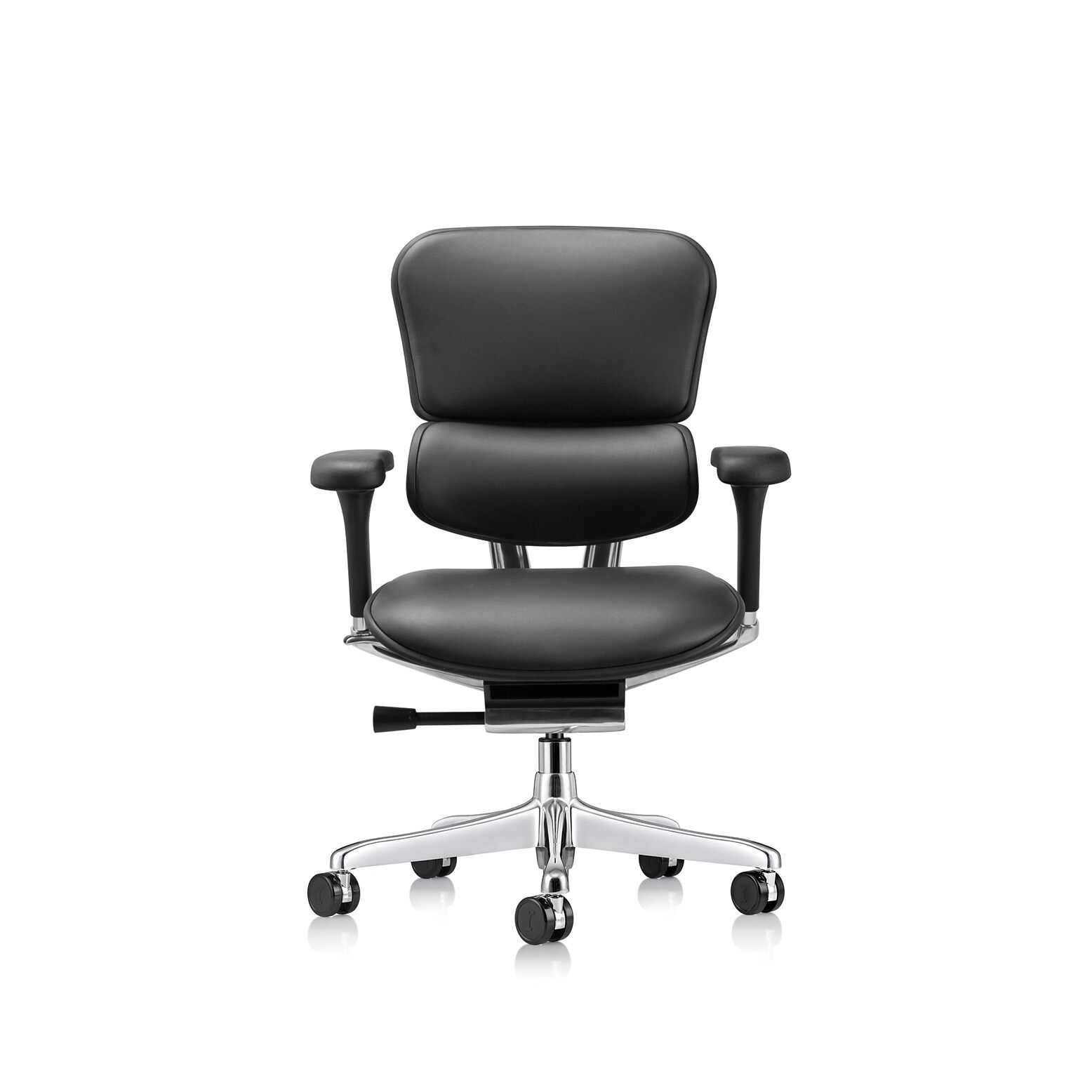 Eurotech Ergohuman Gen2 Mid Back Leather Swivel Chair, Black (LE10ERGLO-GEN2)