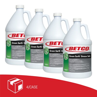 Betco Probiotic Grease Solv Industrial Microbial Degreaser, Orange Scent, 1 gal Bottle, 4/Carton (BET26010400)