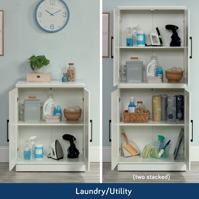 Sauder HomePlus 37"H Storage Cabinet with 2 Shelves, White (438284)
