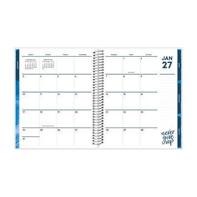 2027 Blue Sky Livewell 7" x 9" Calendar Year Weekly & Monthly Planner, Plastic Cover, Navy (161836)