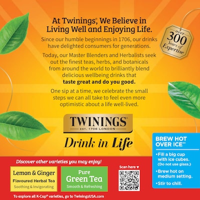 Twinings Decaf English Breakfast Black Tea, Keurig® K-Cup® Pods, 24/Box (TNA85784)