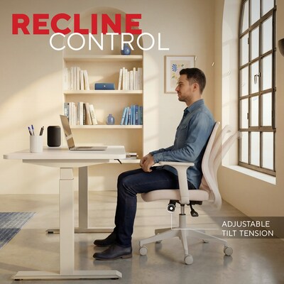 Staples Essentials Ergonomic Fabric Swivel Task Chair, Gray (UN58149)