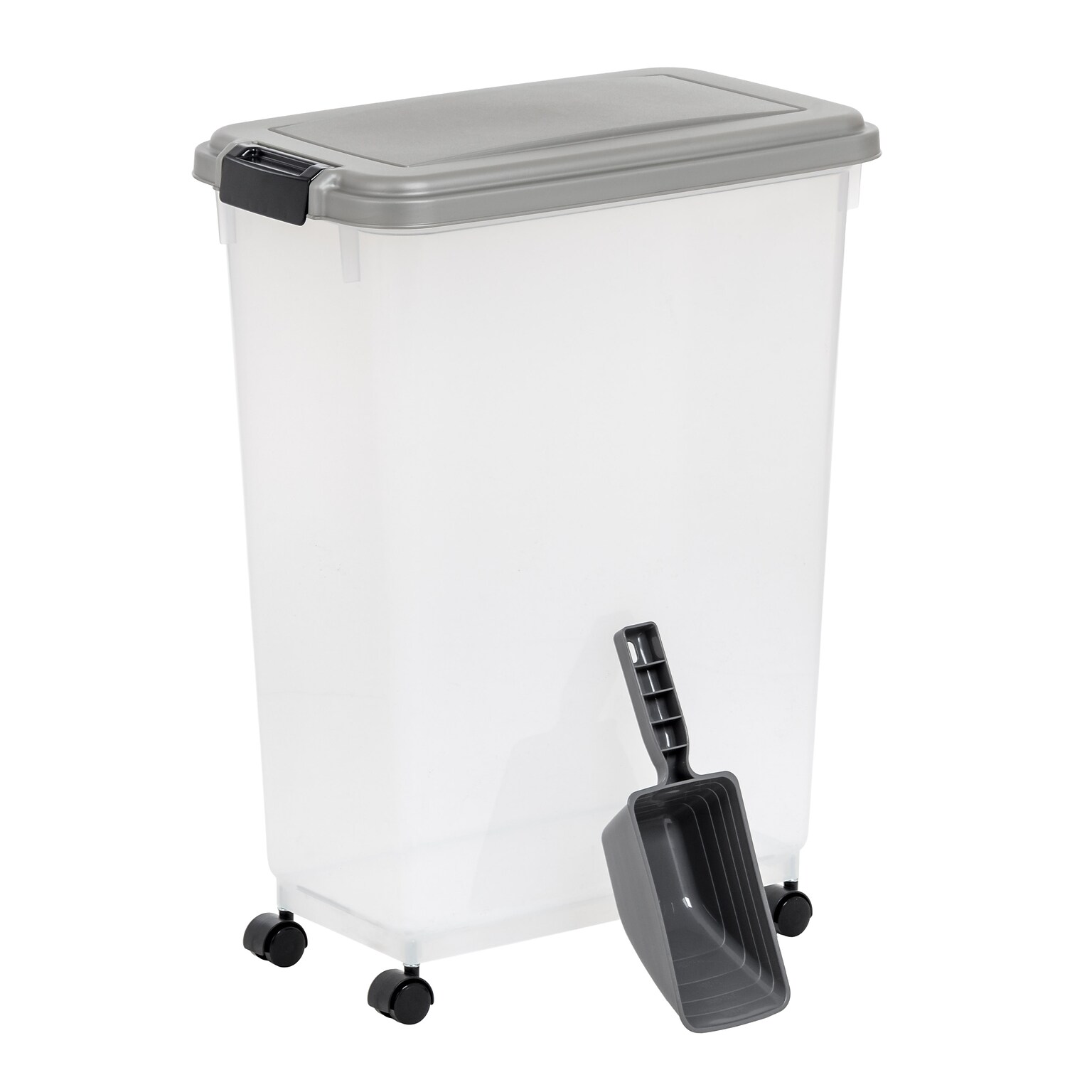 Iris 47 Quart Storage Container with Lid, Plastic, Gray (301045)