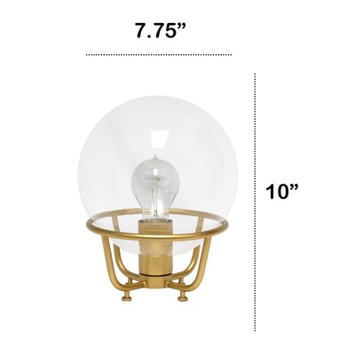Lalia Home Old World Globe Glass Table Lamp, Matte Gold (LHT-5032-MG)