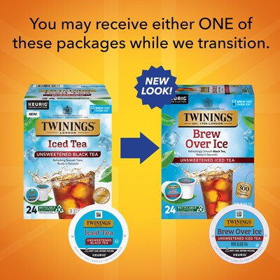 Twinings Iced Unsweetened Black Tea, Keurig® K-Cup® Pods, 24/Box (F16926)