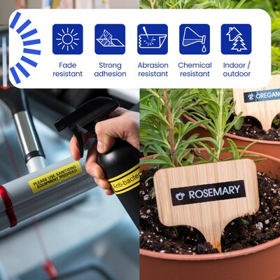 Brother P-touch Laminated Label Tape, 1" x 26.2', Black on Green (TZe751)