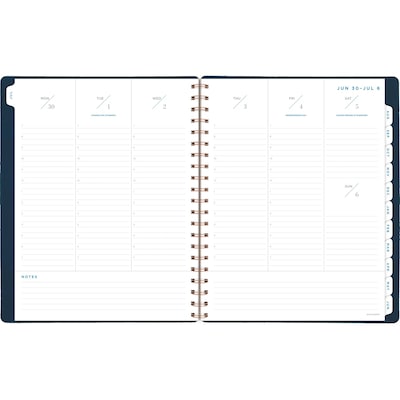2025-2026 AT-A-GLANCE Signature 8.5" x 11" Academic Weekly & Monthly Planner, Faux Leather Cover, Navy