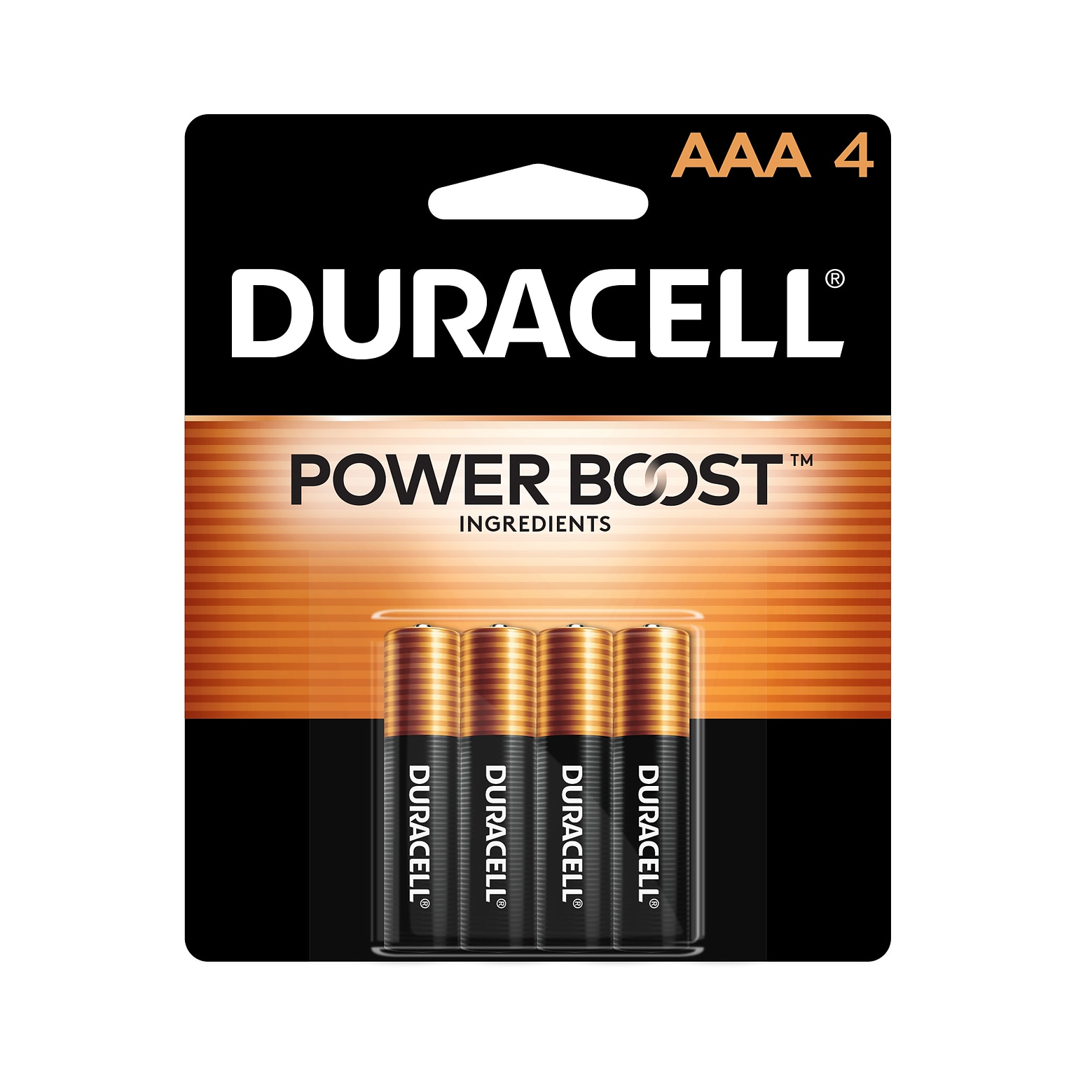 Duracell Coppertop AAA Alkaline Battery, 4/Pack (MN2400B4Z)