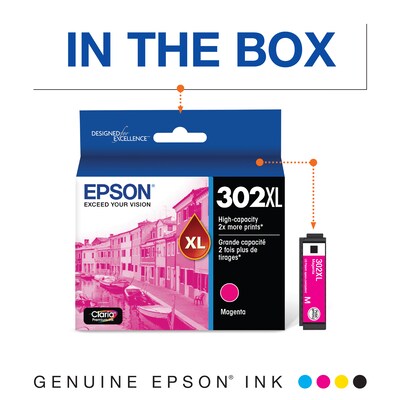 Epson T302XL Magenta High Yield Ink Cartridge