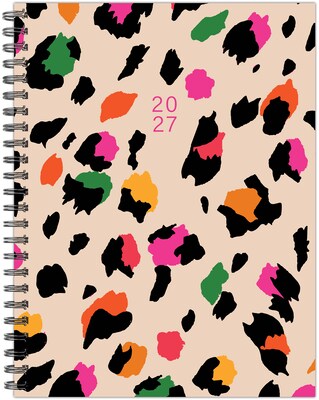 2027 Willow Creek Wild Spots 6.5 x 8.5 Calendar Year Weekly & Monthly Standard Planner, Assorted Colors (66836)