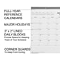 2024 Staples 22" x 17" Desk Pad Calendar, Gray (ST59701-24)