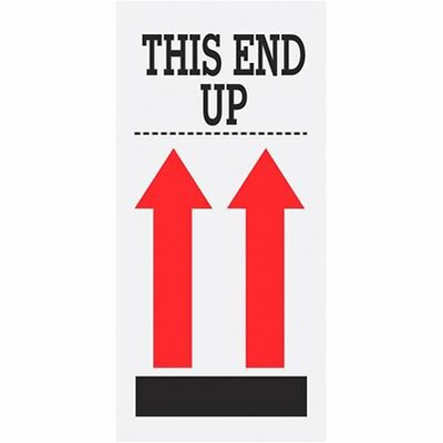International Shipping & Pallet Labels; 4x8, This End Up, 500 labels/Roll