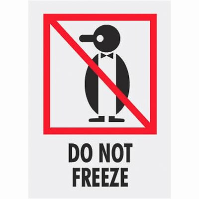 International Shipping & Pallet Labels; 3x4, Do Not Freeze, 500 labels/Roll