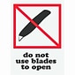 International Shipping & Pallet Labels; 3x4", "Do Not Use Blades to Open", 500 labels/Roll