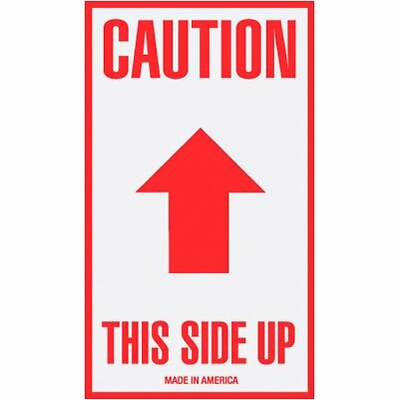 Shipping & Pallet Labels; 3x4 Caution This Side Up, 500 labels/Roll