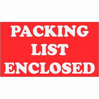 Shipping & Pallet Labels; 3x5 Packing List Enclosed, 500 labels/Roll
