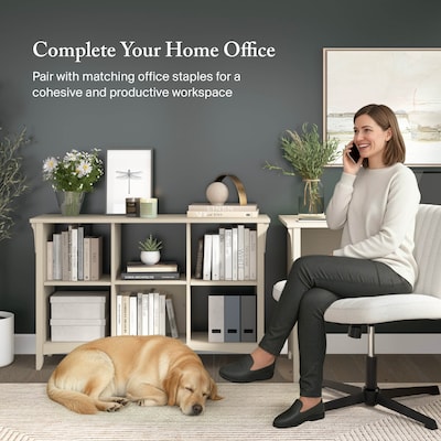 Bush Home Salinas 6 Cube Organizer, Antique White (SAB148AW-03)