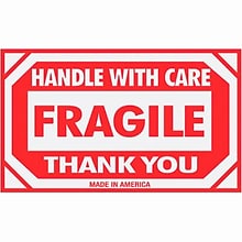 Handle With Care Fragile Thank You Shpg Labels