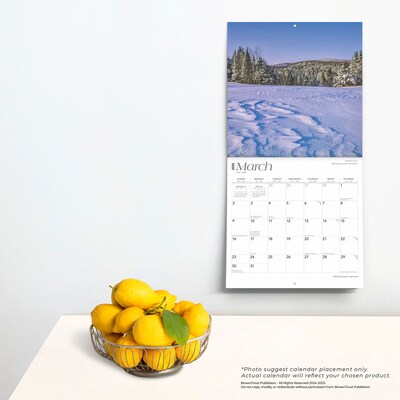 2025 BrownTrout Vermont Wild & Scenic 12" x 12" Monthly Square Wall Calendar (9781975475833)